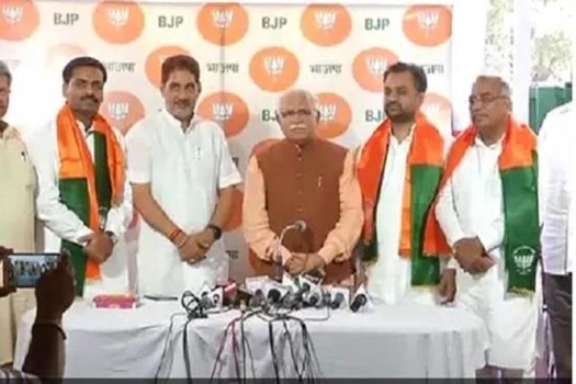 हरियाणा में अन्य दल के नेताओं का BJP में शामिल होने का सिलसिला जारी, 3 विधायक BJP में शामिल