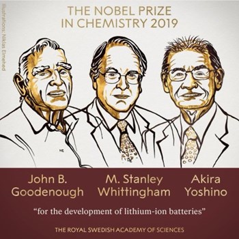 लिथियम-आयन बैटरी का विकास करने के लिए इन 3 वैज्ञानिकों को मिला कैमिस्ट्री का नोबेल पुरस्कार