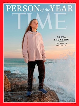 16 वर्षीय पर्यावरण कार्यकर्ता ग्रेटा थनबर्ग को टाइम पत्रिका ने चुना पर्सन ऑफ द ईयर 2019