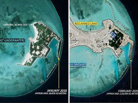 कोरोना का फायदा उठा रहा है चीन, भारत के पड़ोस में बनाया कृत्रिम आइलैंड, देखें तस्वीरें