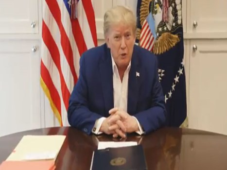 कोरोना संक्रमित डोनाल्ड ट्रंप ने अस्पताल से शेयर किया वीडियो मैसेज, बोले- अमेरिका को महान बनाने...