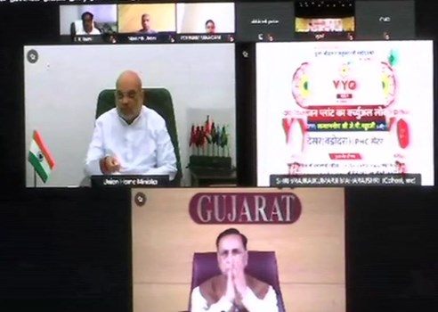 अमित शाह ने गुजरात में 9ऑक्सीजन संयंत्रों का किया उद्घाटन, विजय रूपाणी भी रहें मौजूद 