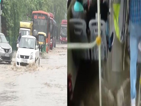 तेज बारिश से दिल्ली का बुरा हाल, कहीं बस में भरा पानी, तो कहीं पानी में फंसी गाड़ियां
