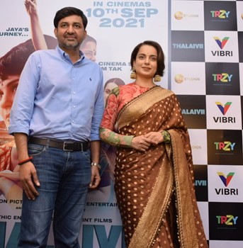 Thalaivii Movie: कंगना रनौत अपनी आनेवाली फिल्म 'थलाइवी' के प्रचार के लिए दिल्ली पहुंचीं