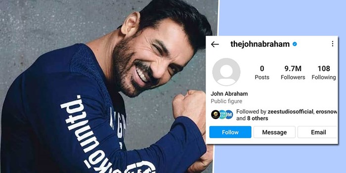 बॉलीवुड एक्टर जॉन अब्राहम का इंस्टाग्राम अकाउंट हुआ हैक ?