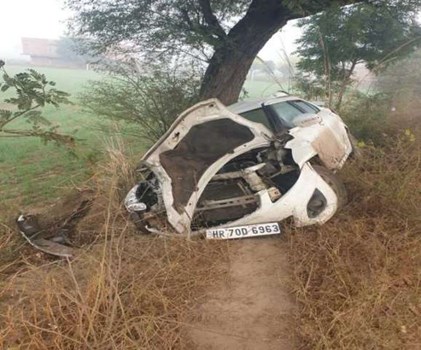 भिवानी में भीषण सड़क हादसा, तीन की मौत, एक घायल