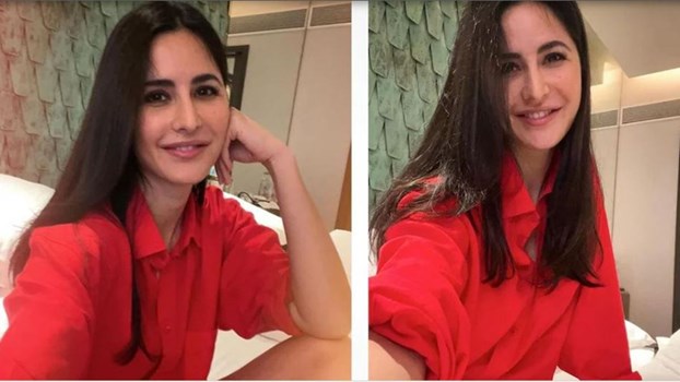 रेड शर्ट में कैटरीना कैफ की इन फोटोज ने लगाई आग, फैंस ने दिया ऐसा रिएक्शन