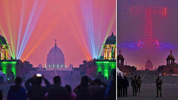 एक हजार ड्रोन और शानदार प्रदर्शन के साथ बीटिंग रिट्रीट सेरेमनी, देखें कैसा रहा नजारा