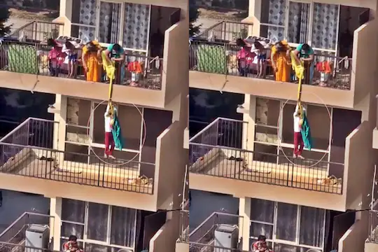 Faridabad: मां ने एक कपड़े के लिए बेटे को 10वें फ्लोर से लटकाया, जानें पूरी वजह