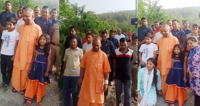 CM योगी के उत्तराखंड दौरे का दूसरा दिन, बच्चों के साथ की मॉर्निंग वॉक