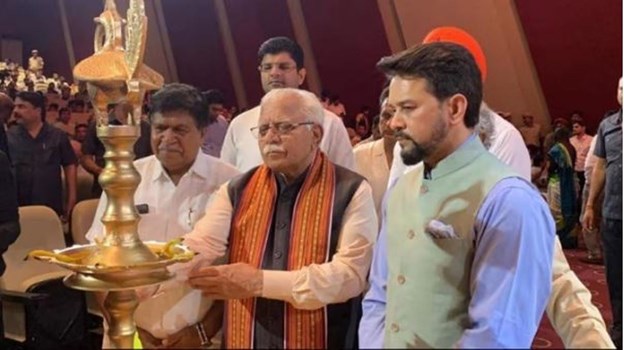 खेलो इंडिया यूथ गेम्स-2021 का हुआ आगाज, CM मनोहर लाल ने कार्यक्रम में लांच किया लोगो और गीत