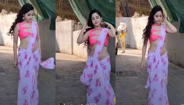 साड़ी में बूंदों से रोमांस करती दिखीं Urfi Javed, बोल्ड डांस मूव्स ने उड़ाए होश