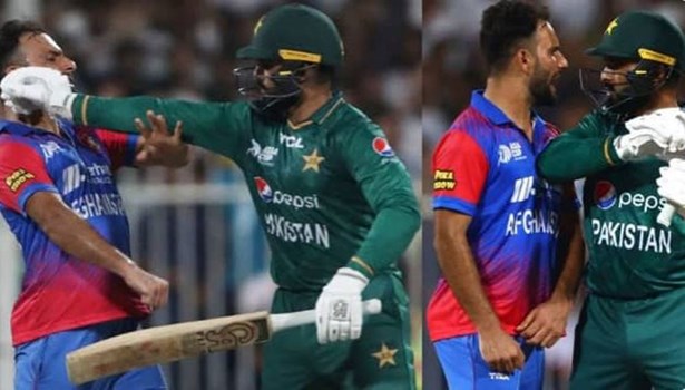 PAK vs AFG: आसिफ अली ने बीच मैदान पर अफगानिस्तान के खिलाड़ी को मारने के लिए उठाया बल्ला- VIDEO