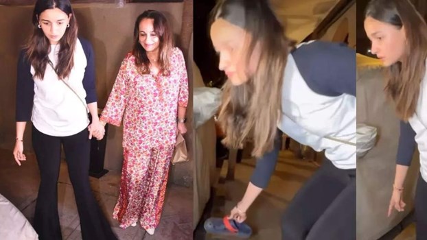 आलिया भट्ट के इस गेस्चर ने लूटा फैन्स का दिल, हाथ से उठाकर दी कैमरामैन की चप्पल, देखें वीडियो
