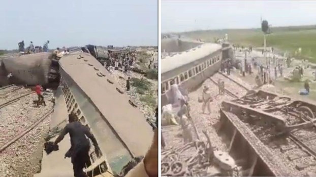 Pakistan Train Derail:पाकिस्तान में हजारा एक्सप्रेस की 10 बोगियां पटरी से उतरीं, 15 की मौत