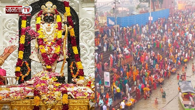 चंद्र ग्रहण के बाद खुले राम मंदिर और हनुमानगढ़ी के कपाट, सरयू स्नान के लिए उमड़ी श्रद्धालुओं की भीड़ 