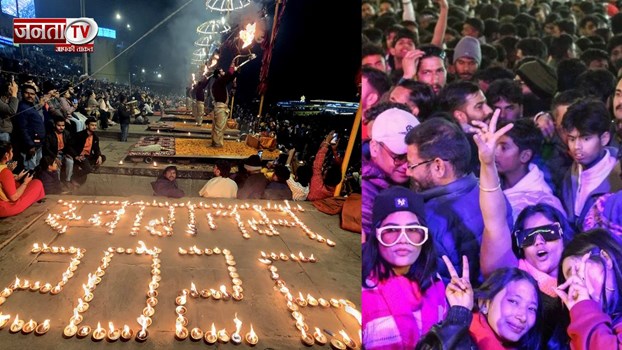 कड़ाके की ठंड के साथ नए साल की शुरुआत, आतिशबाजी और संगीत के साथ जश्न में डूबे लोग 