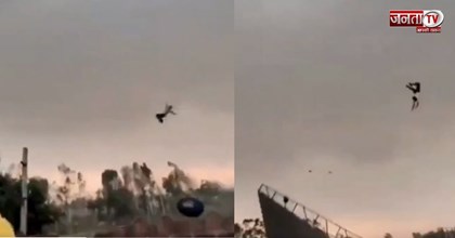 तेज आंधी का कहर, बरेली में युवक हवा में उछला; Video देख रह जाएंगे दंग