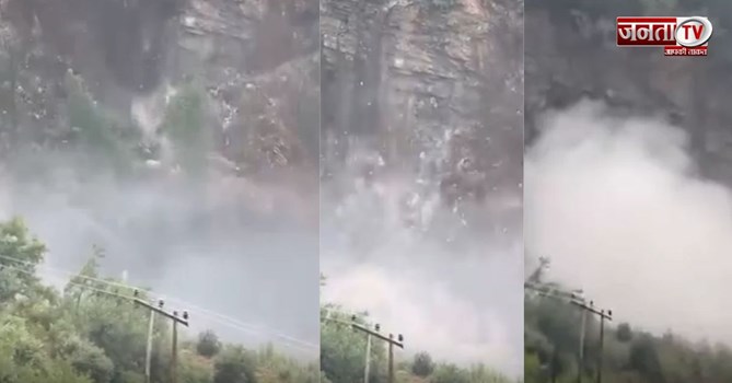 शिमला में पहाड़ का बड़ा हिस्सा दरका, जड़ों समेत उखड़े पेड़, सुंदरू खड्ड का बहाव थमा