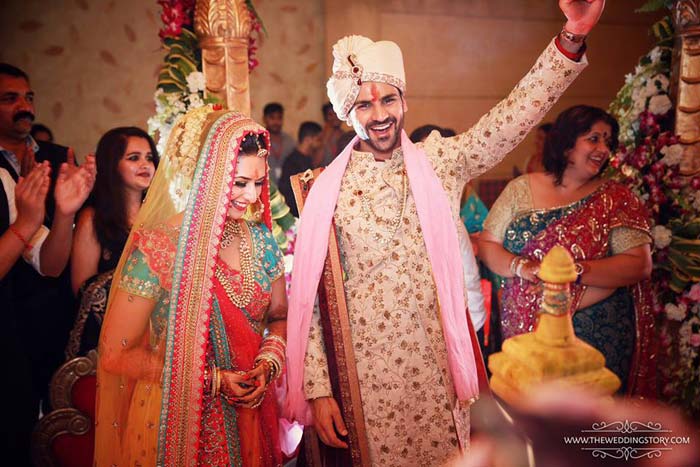 Divyanka and Vivek could not be happier at the wedding. 
